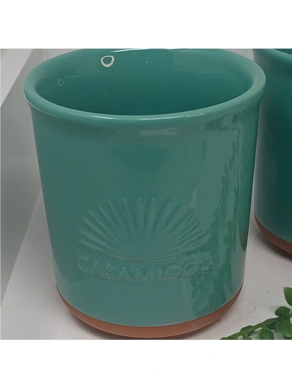 New Casamigos Tequila Limited Edition Teal Ceramic Tumblers Set Of 2